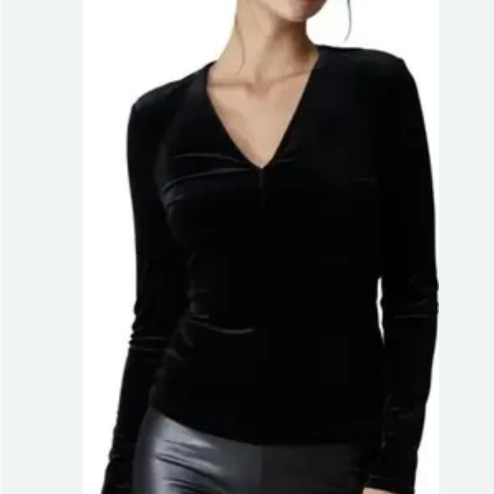 Polo by Ralph Lauren Black Velvet Blouse